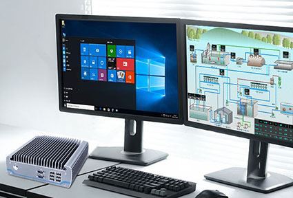 Cum completează un computer industrial afișajul cu mai multe ecrane?